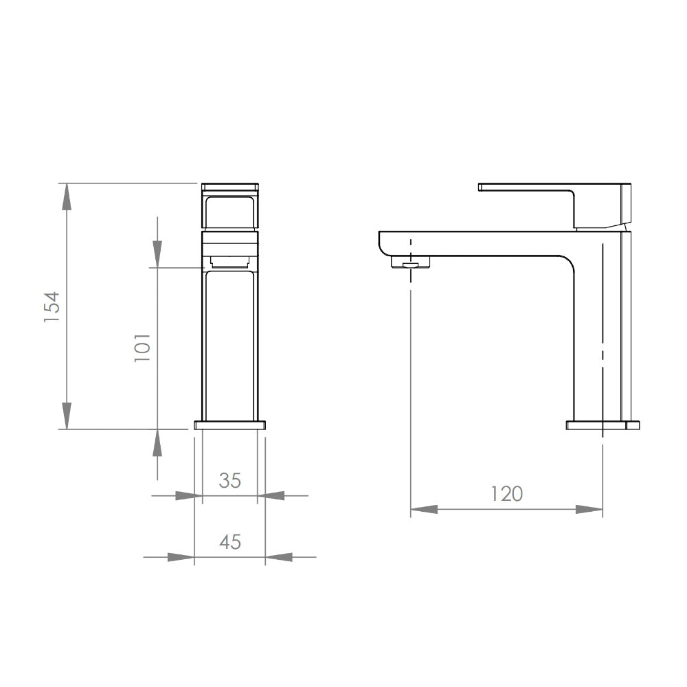 Monomando Lavamanos Atela Negro Mate