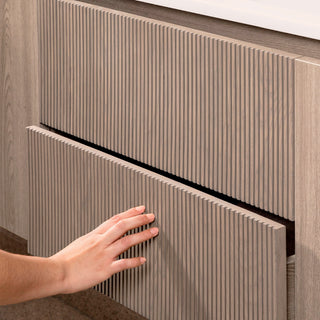 Mueble Vanitorio Sophie Lenga Texturado + Cubierta 120x46x50 cm