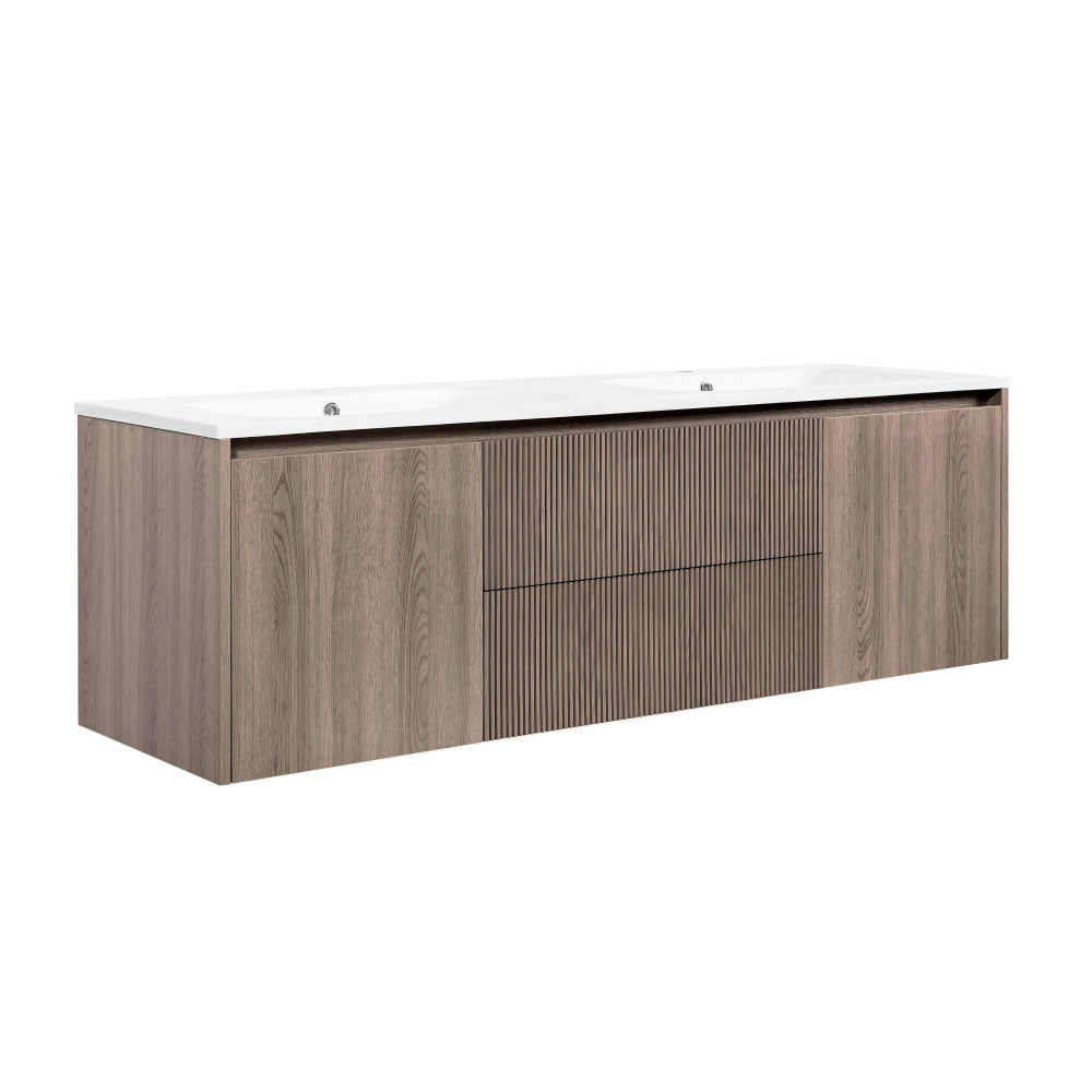 Mueble Vanitorio Sophie Lenga Texturado + Cubierta 120x46x50 cm