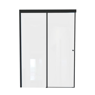 Mampara Corredera Hera 110x185 cm Negro Mate Ajustable ±3 cm