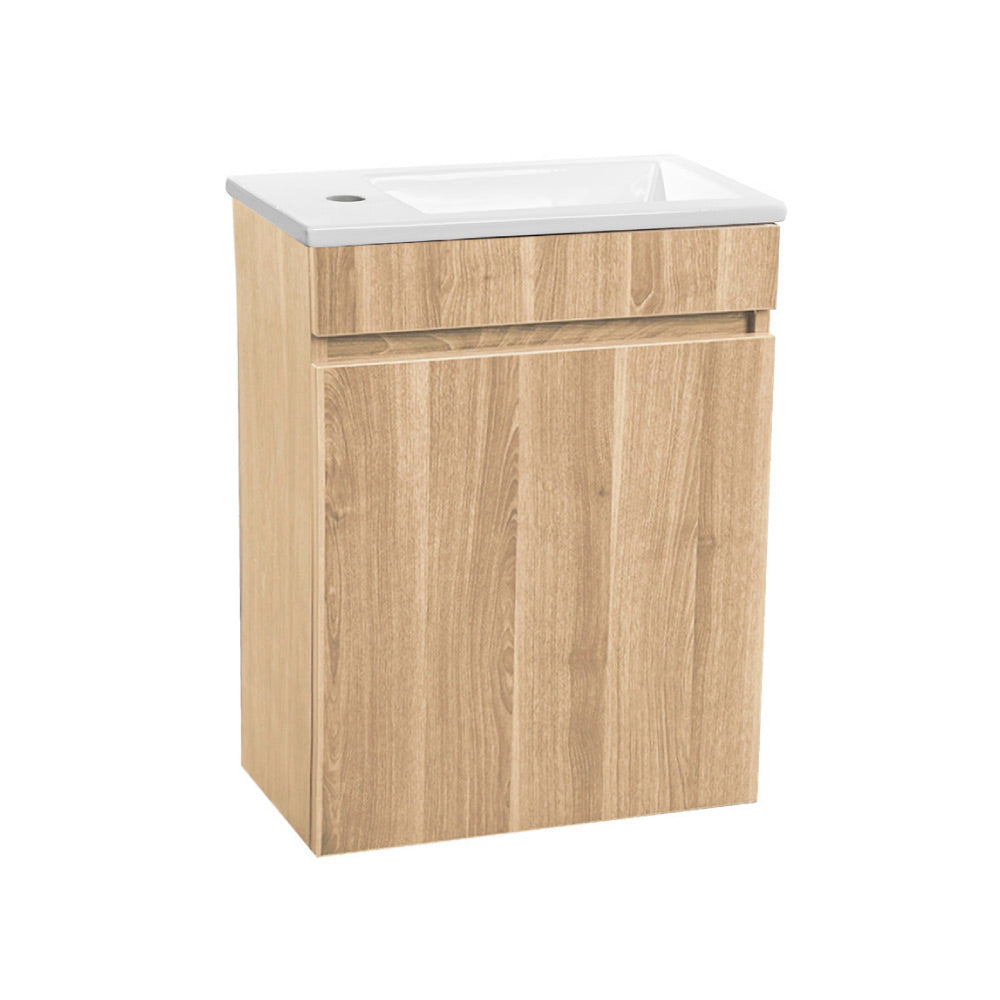 Pack Baño Denia | Mueble Vanitorio Nogal + Sanitario + Grifería + Accesorios