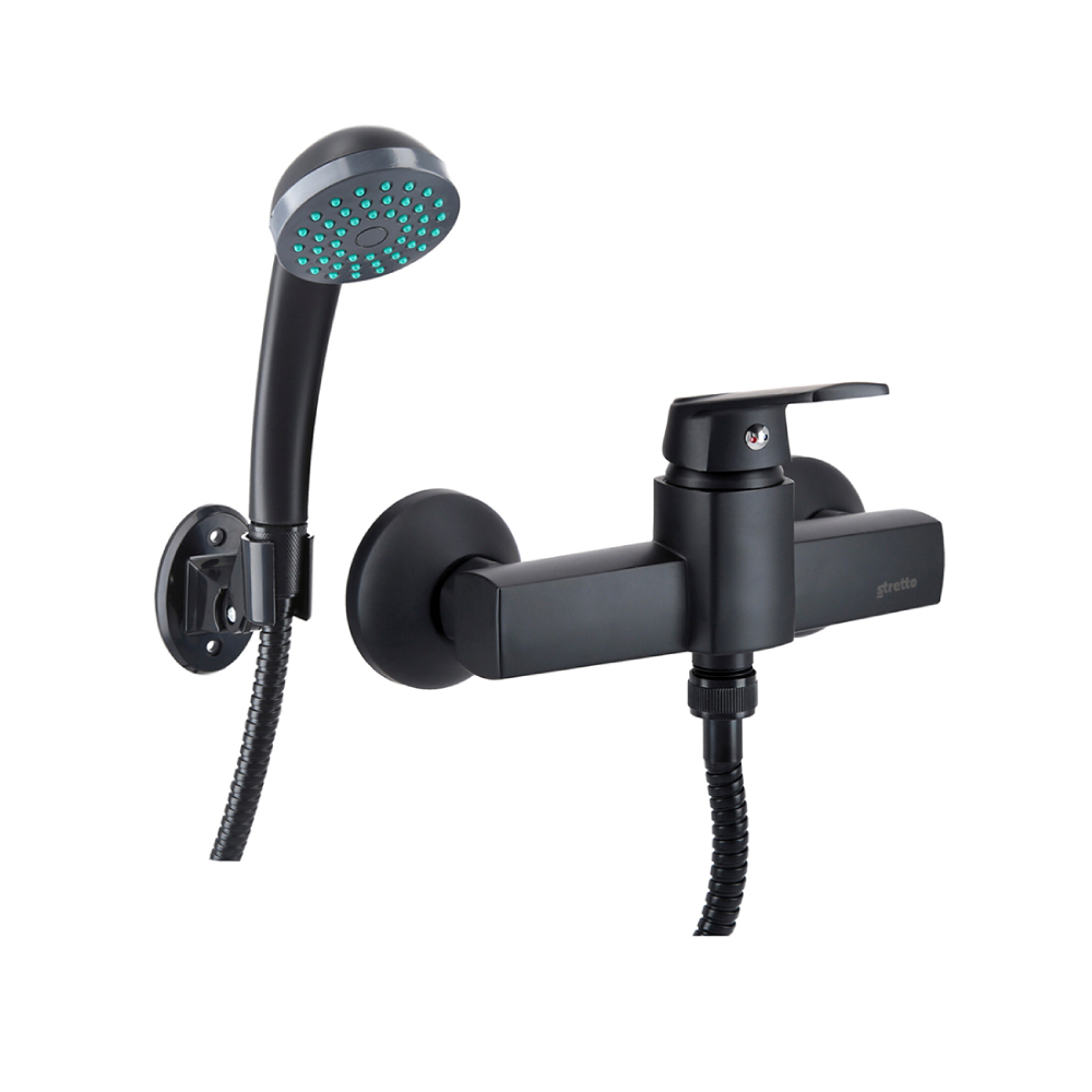 Monomando Ducha Módena Negro Mate