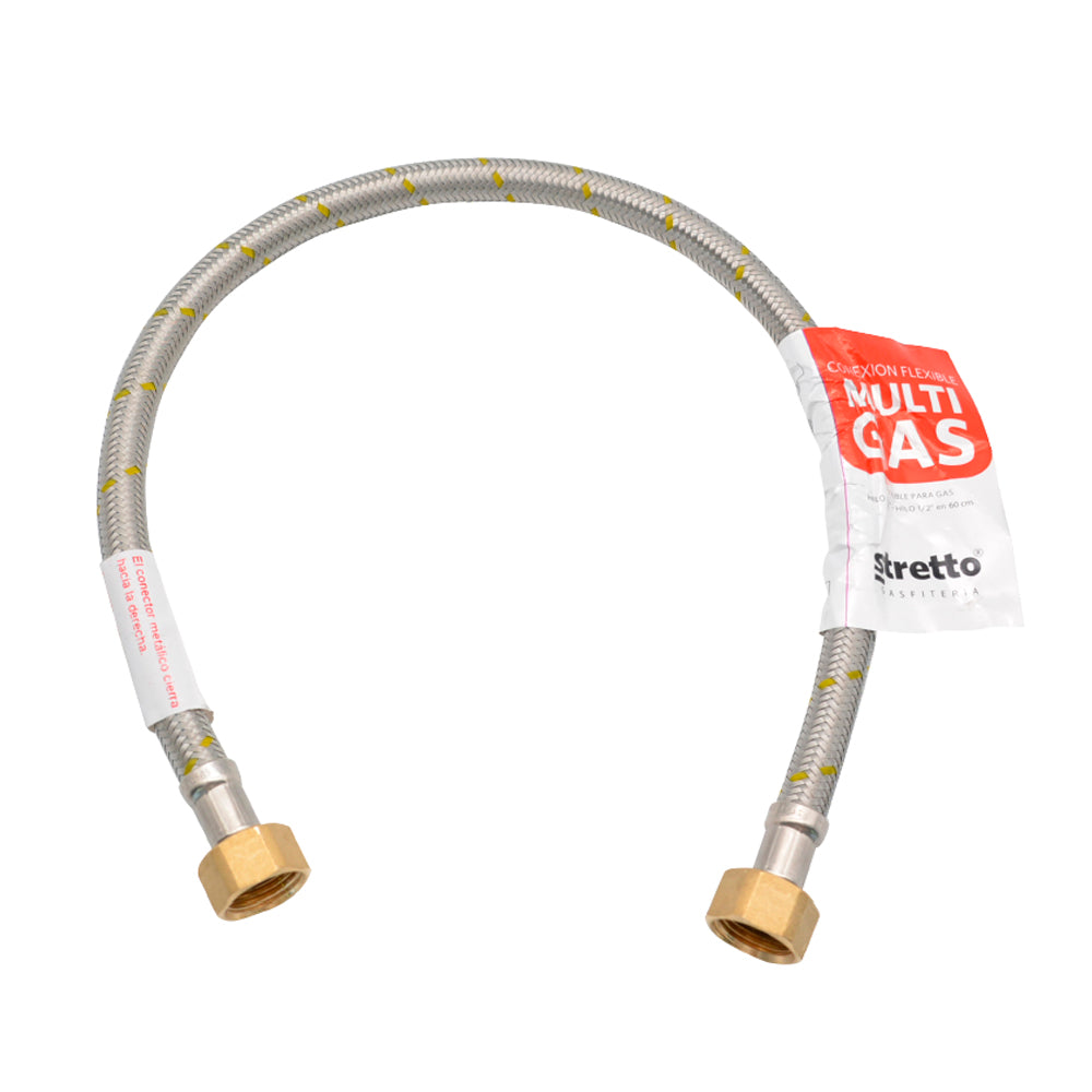 Flexible para Gas HI-HI 1/2x3/8 en 100 cm S/Bolsa