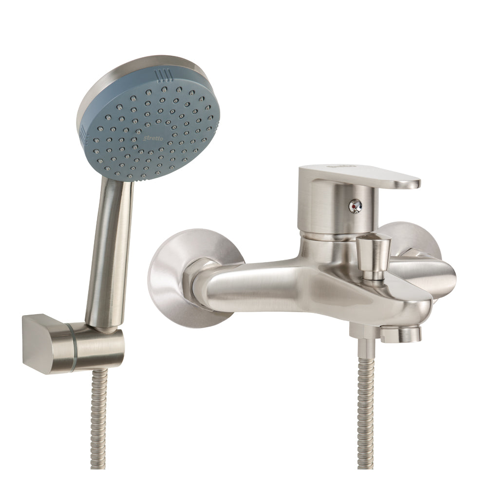 Monomando Tina Ducha Dessin Níquel Bruñido