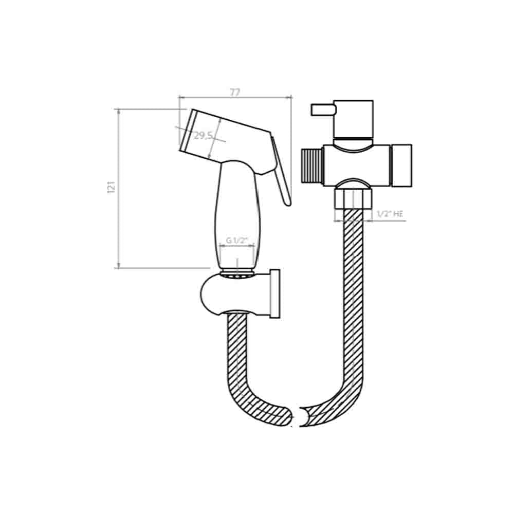 Juego de Ducha Bidet Vitelli
