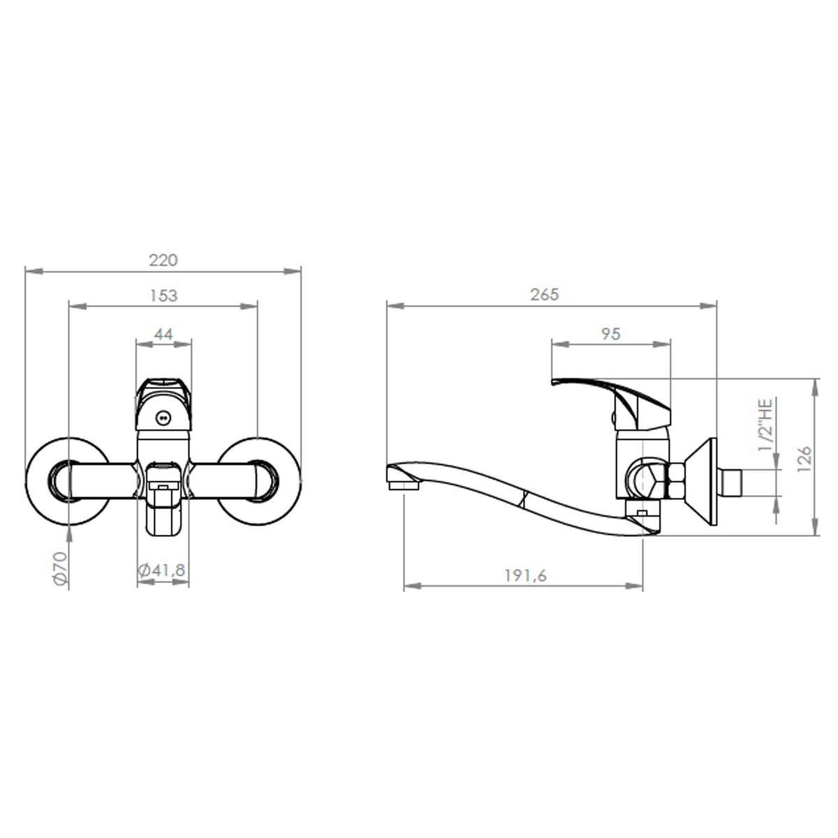 Monomando Logia New Standard Cromo