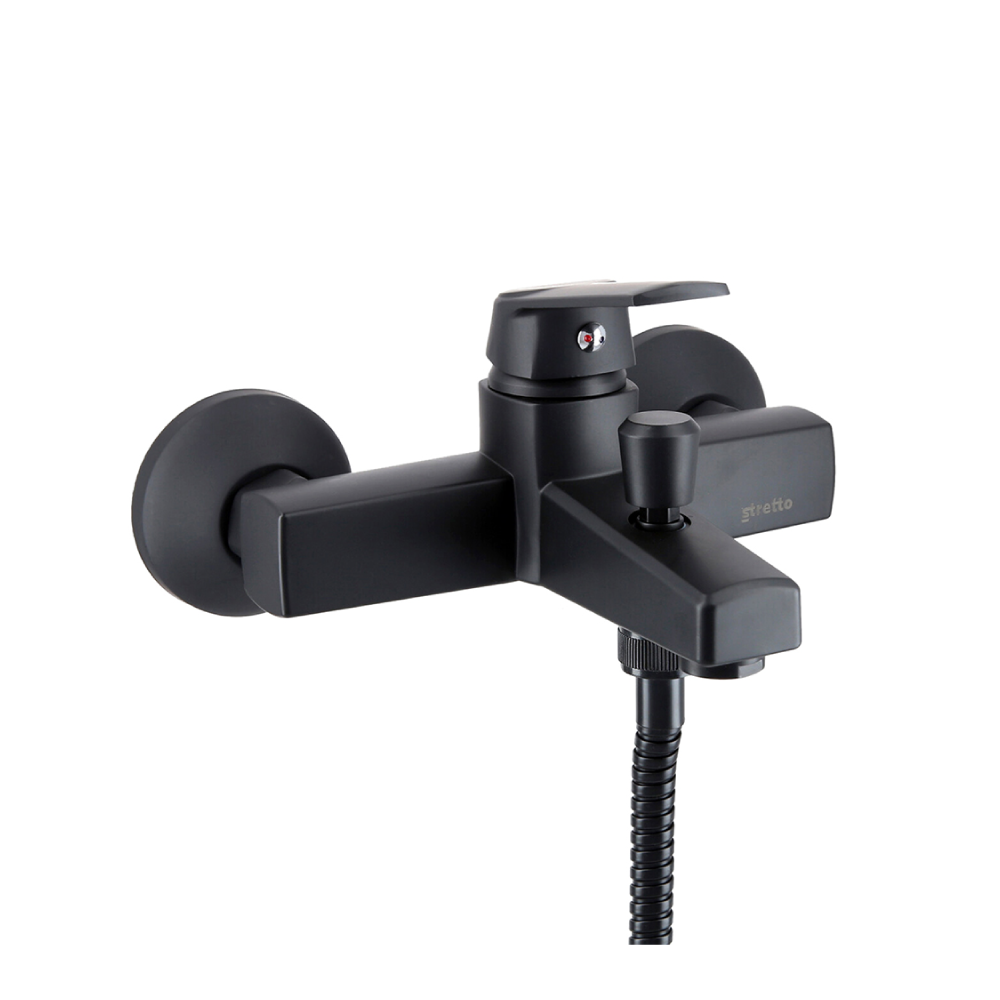 Monomando Tina Ducha Módena Negro Mate