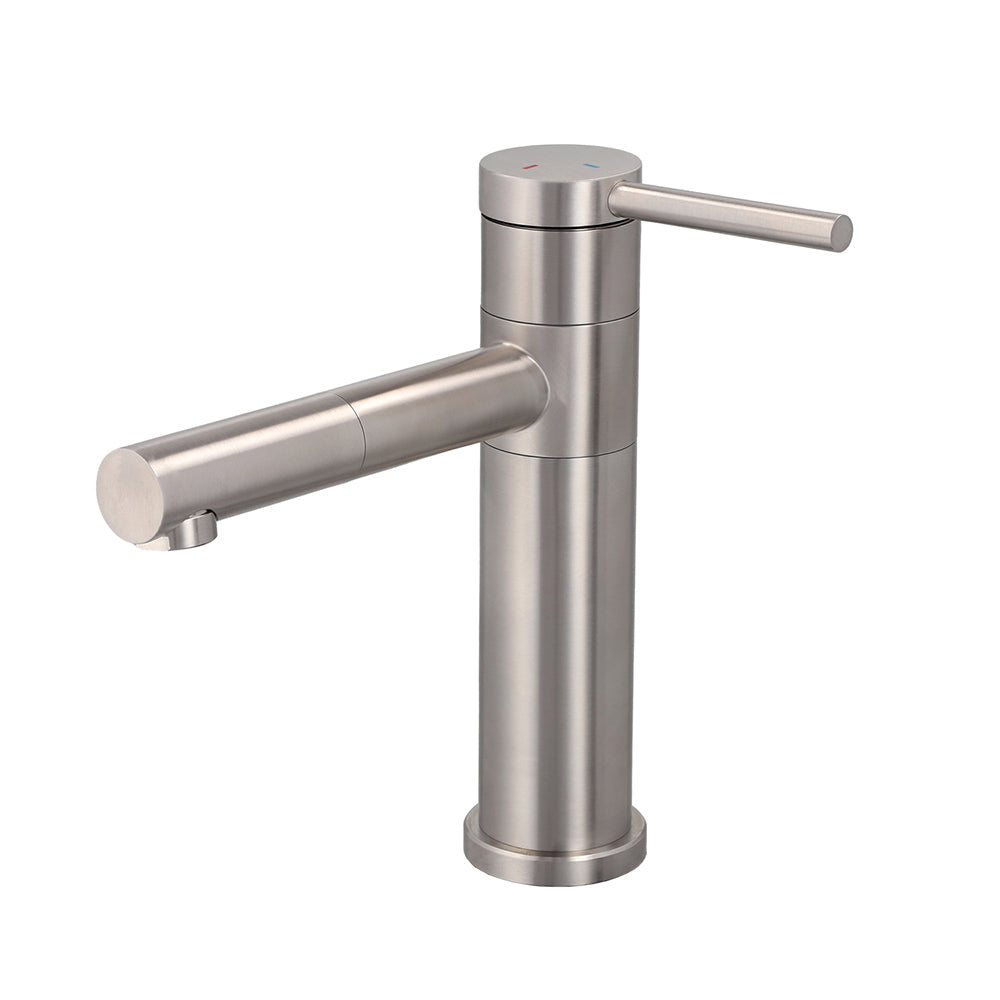 Monomando Lavamanos Brienza Inox Satinado