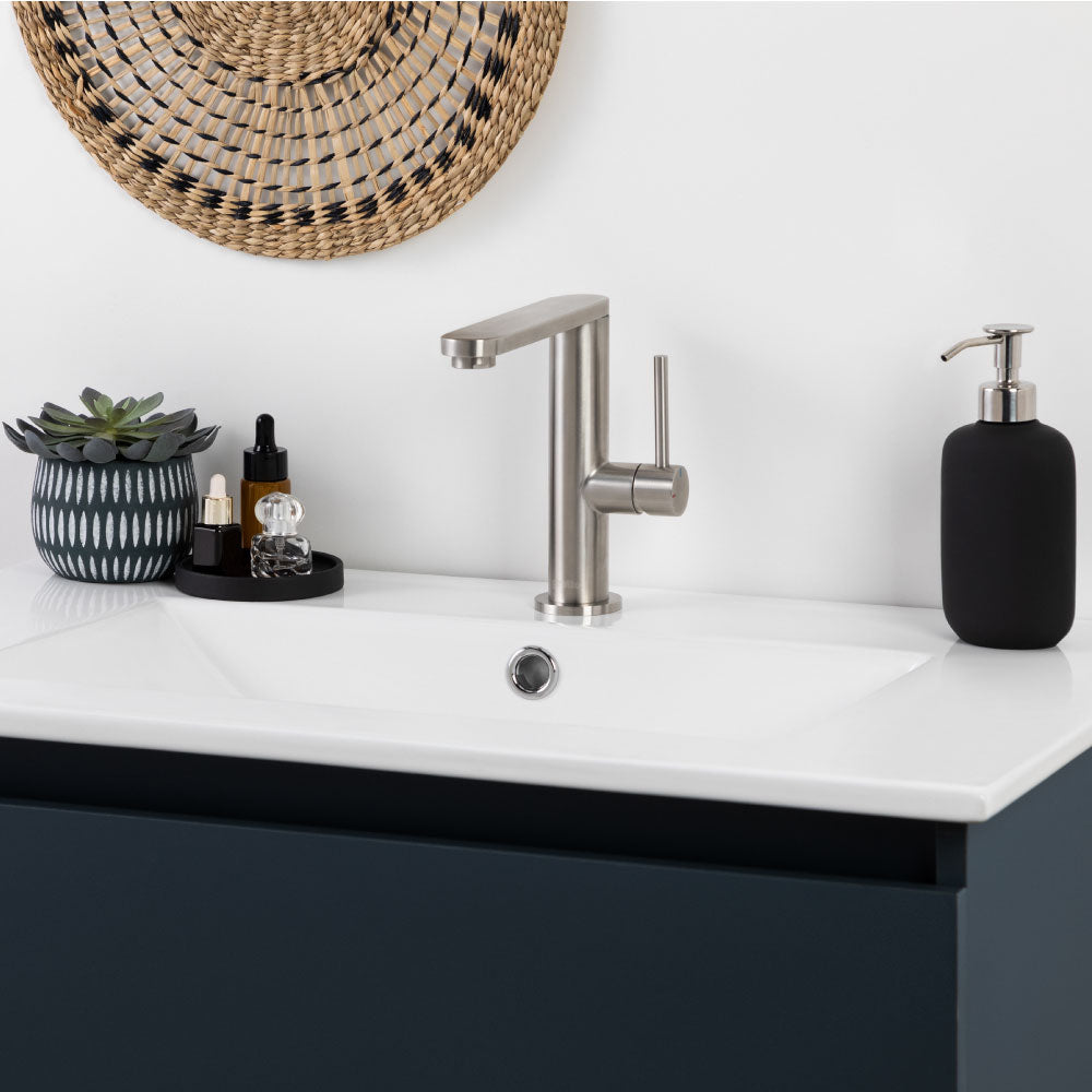 Monomando Lavamanos Veroli Inox Satinado