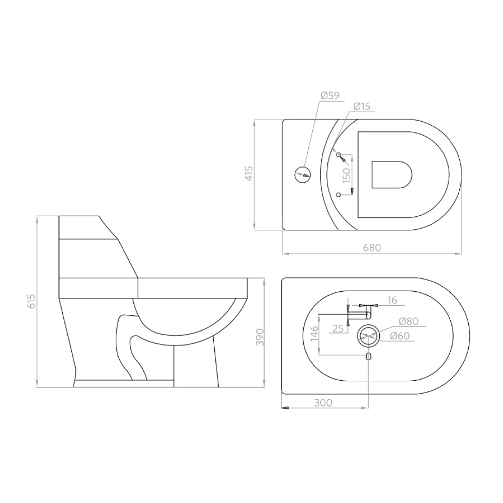 Sanitario WC One Piece Eros
