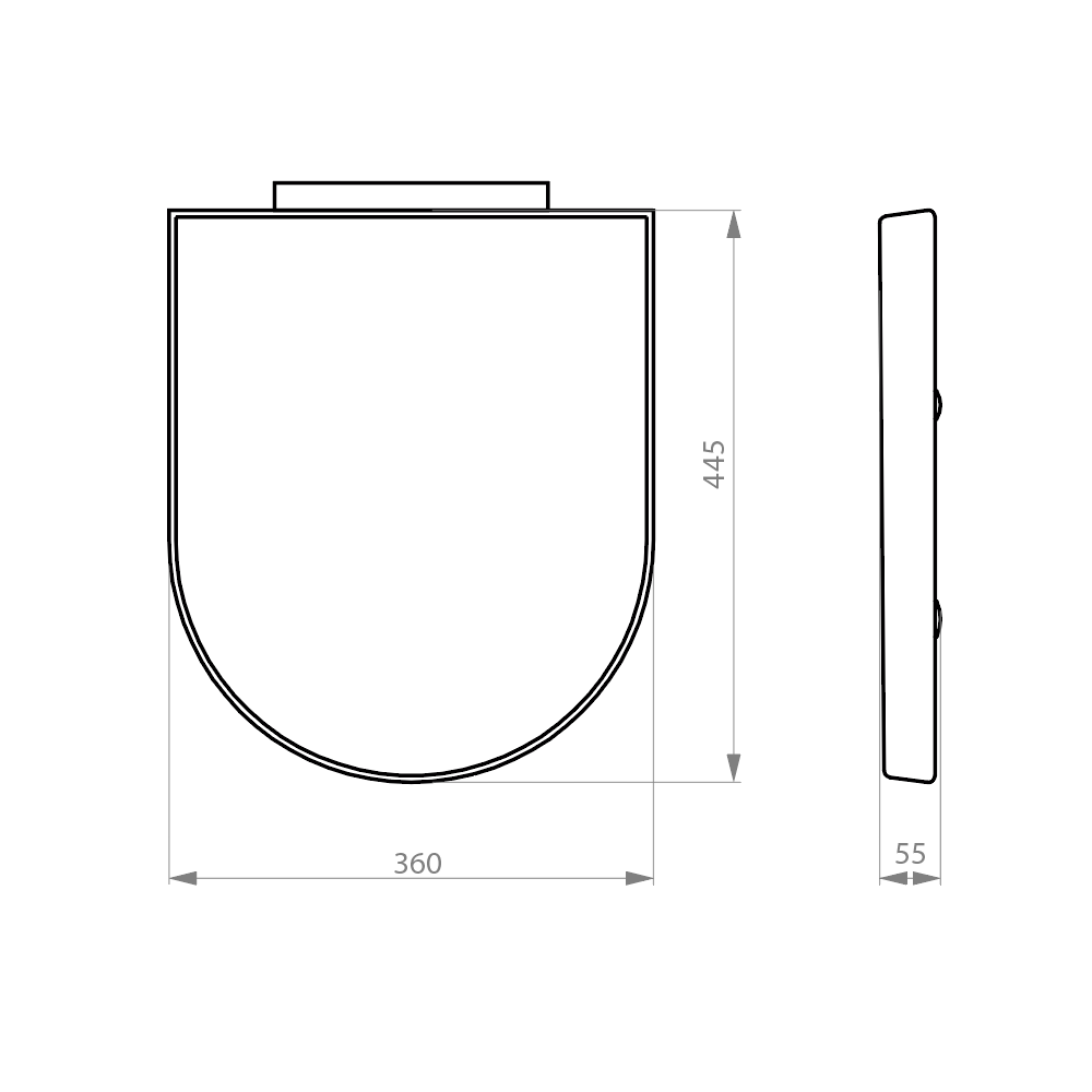 Asiento y Tapa Urea Soft Close para WC Acros