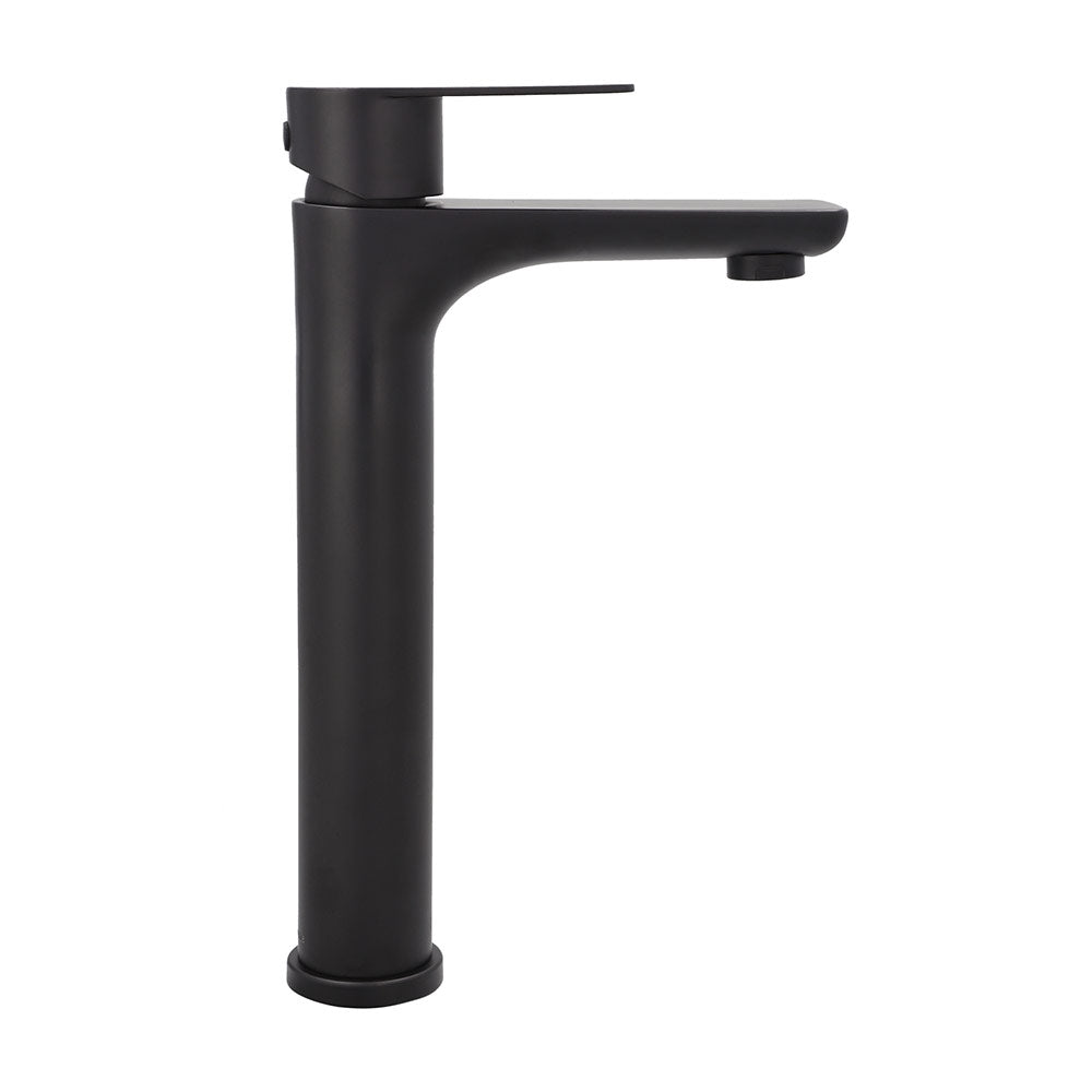 Monomando Lavamanos Alto High Bruna Negro Mate