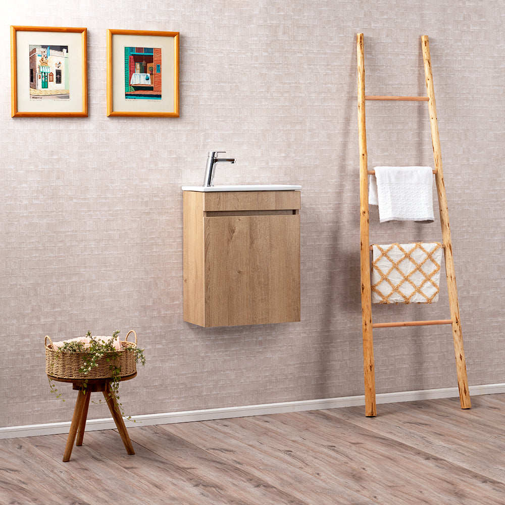 Mueble Vanitorio Petit Nogal + Cubierta 28x46x40 cm