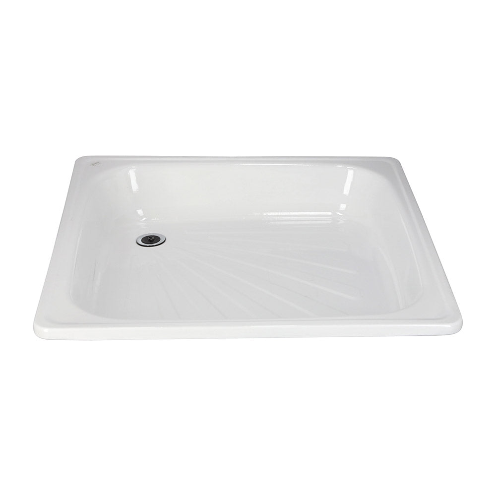 Receptáculo de Acero Esmaltado 70x70x15 cm Atenas Con Desagüe