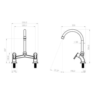 Combinación Lavaplatos 8" Bogen Negro Mate