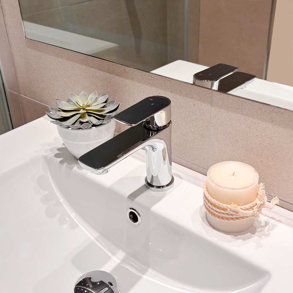 Monomando Lavamanos Bruna Cromo