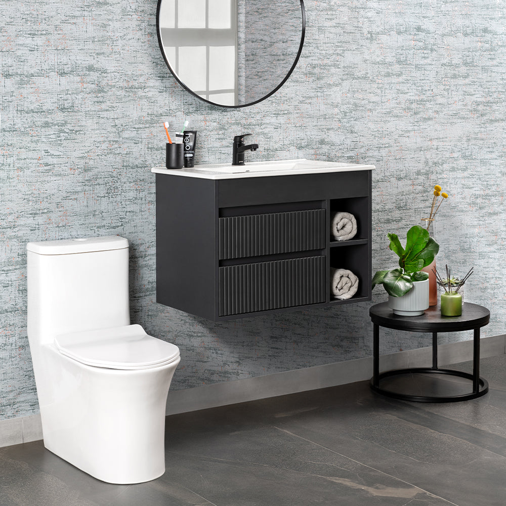 Mueble de Baño Completo Paris Dark Grey Texturado