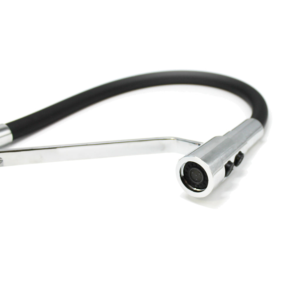 Monomando Lavaplatos Flexible Asti Cromo/Negro Mate