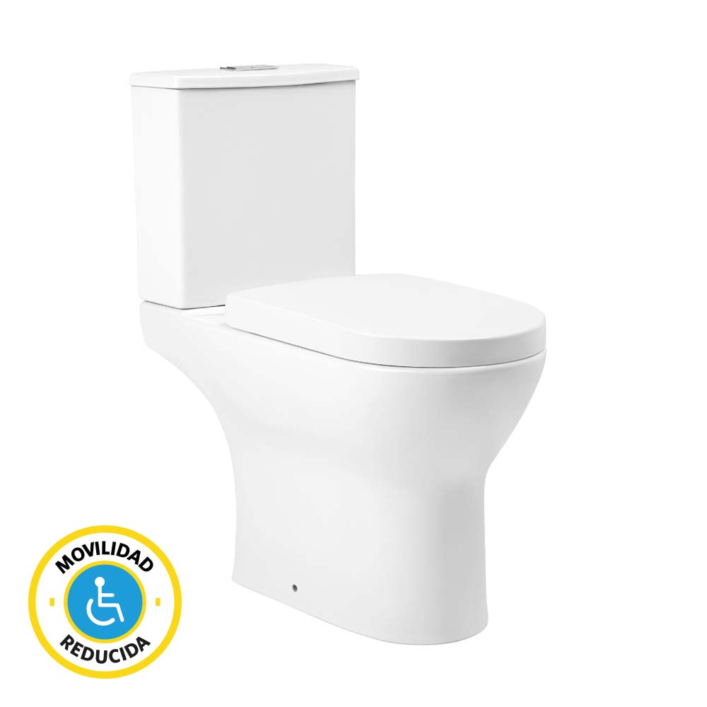 Sanitario WC Descarga Muro 18 cm Two Piece Acros Plus (Horizontal)