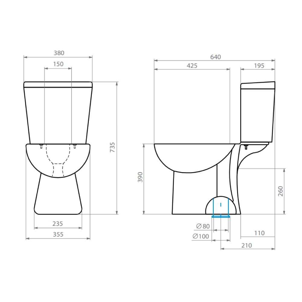 Sanitario Wc Two Pieces Aura