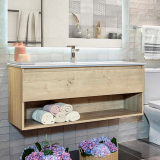 Mueble Vanitorio Completo 70 x 46 cm Belle Nogal