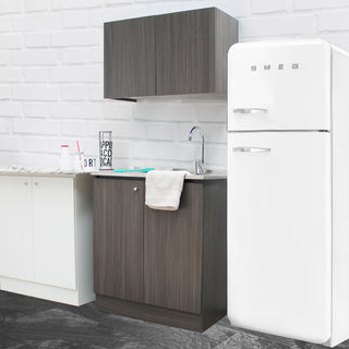 Mueble Cocina Lys a Piso 80x50x90, Color Ébano, Desarmado