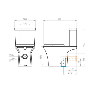 Estanque WC New Atos2 con Mecanismo