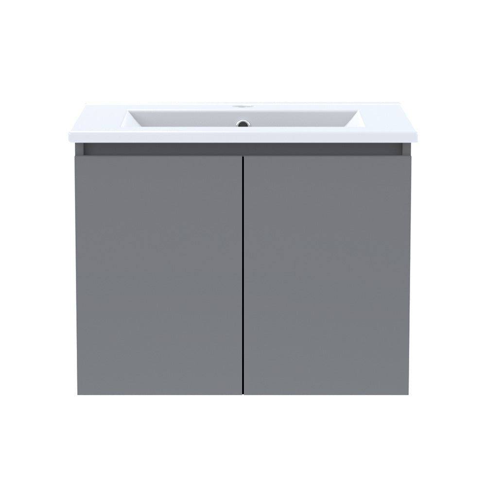 Mueble Vanitorio Ermes Cinza + Cubierta 60x46x50 cm