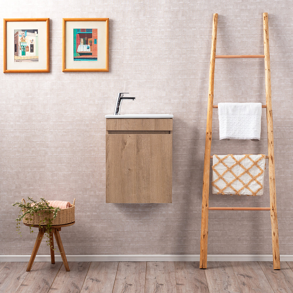 Mueble Vanitorio Petit Nogal + Cubierta 28x46x40 cm
