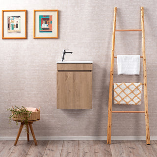 Mueble Vanitorio Petit Nogal + Cubierta 28x46x40 cm