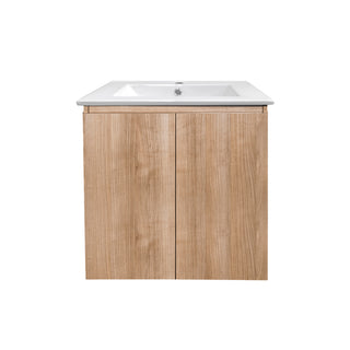 Mueble Vanitorio Mince Nogal + Cubierta 90x46x50 cm