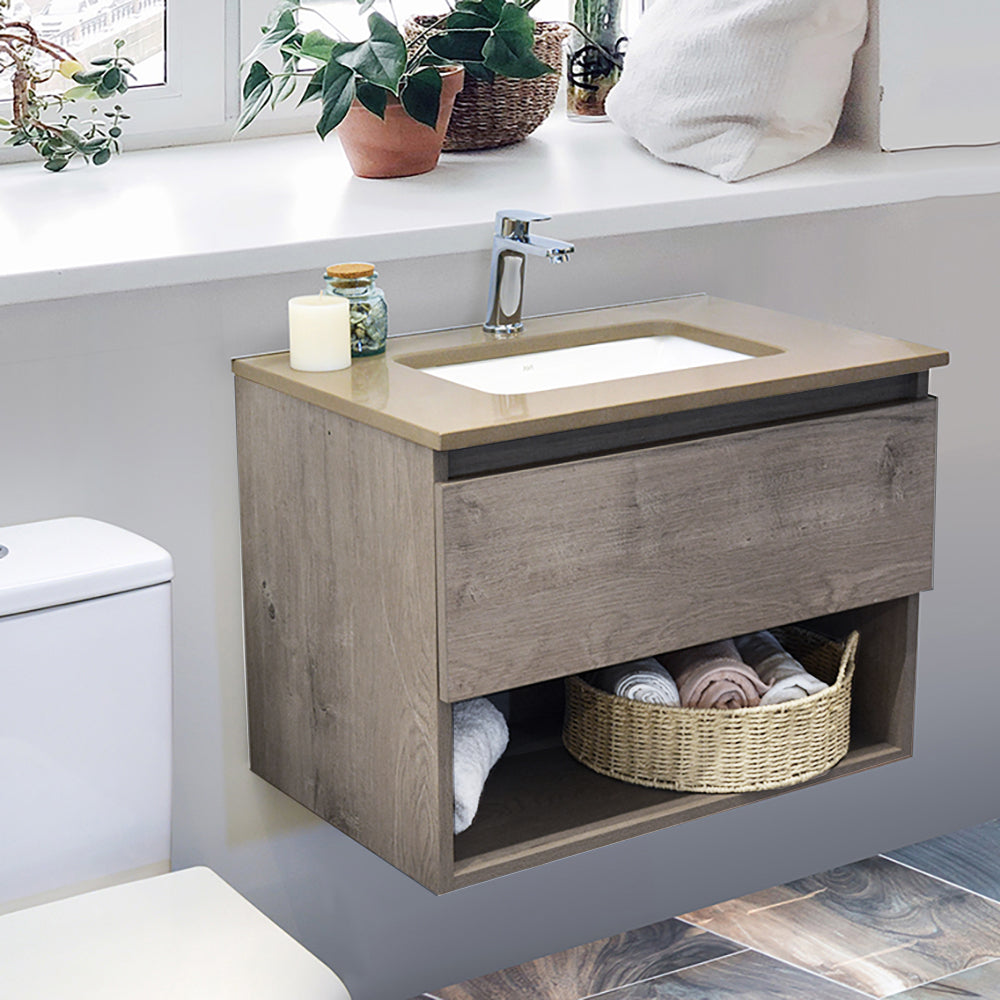 Mueble Vanitorio Belle Lenga + Cubierta 60x46x50 cm