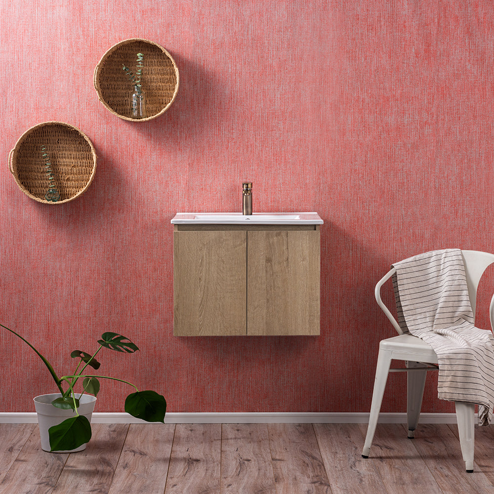 Mueble Vanitorio Ermes Nogal + Cubierta 70x46x50 cm