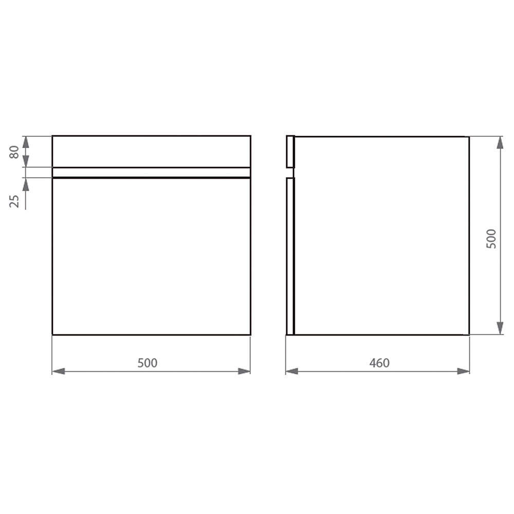 Mueble Vanitorio Moyen Roble + Cubierta 50x46x50 cm