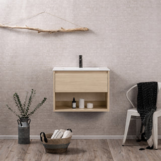 Mueble Vanitorio Zoé Acácia + Cubierta 70x46x50 cm