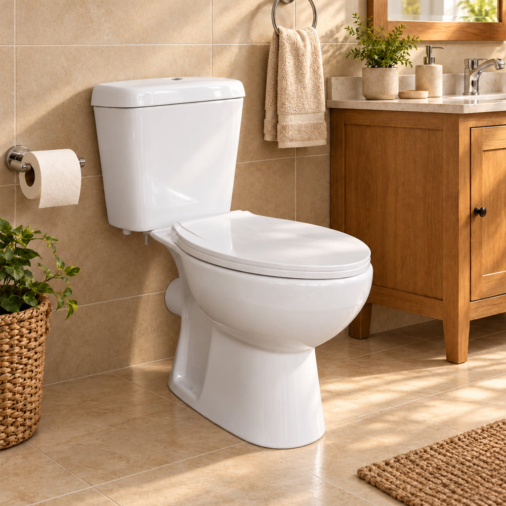 Sanitario Wc Descarga Muro 18 cm Two Piece Theos (Horizontal)
