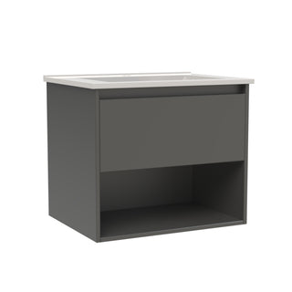 Mueble Vanitorio Zoé Gris Grafito + Cubierta 80x46x50 cm