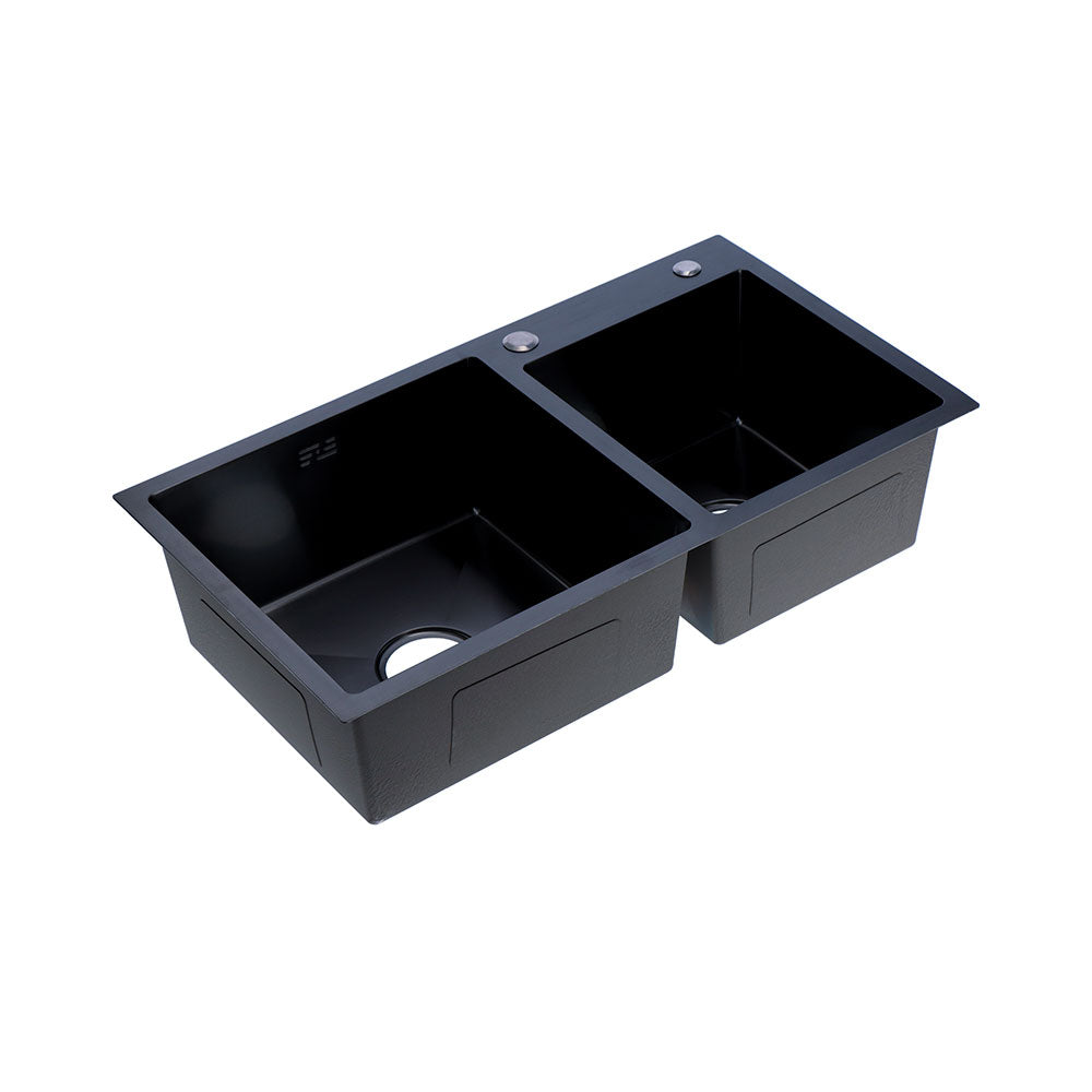 Lavaplatos Doble Empotrado 78x43 Aramis Negro