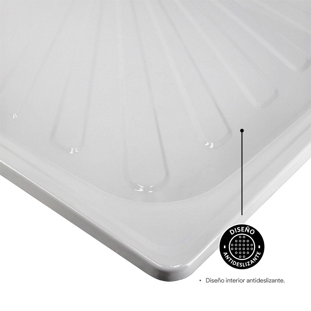 Receptáculo de Acero Esmaltado Atenas 70x70x15 cm sin Desagüe