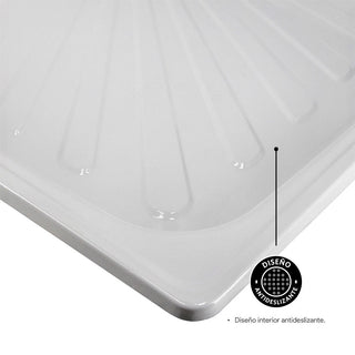 Receptáculo de Acero Esmaltado Atenas 70x70x15 cm sin Desagüe