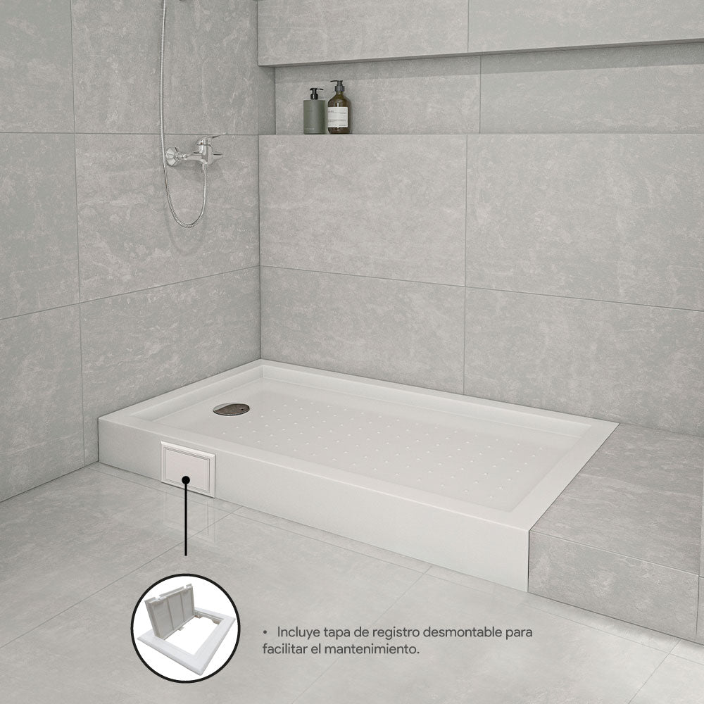 Receptáculo de Ducha Acrílico 80x15 cm Sin Desagüe
