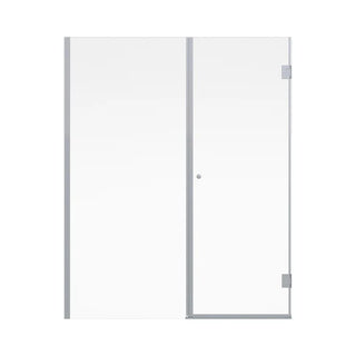 Mampara Abatible 185x130 cm Vidrio 8 mm Perfil Cromado