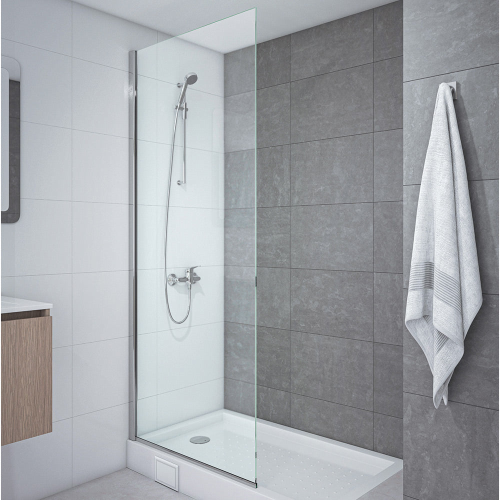 Mampara Hoja Fija 70x185 cm Vidrio 8 mm Ajustable ±1 cm