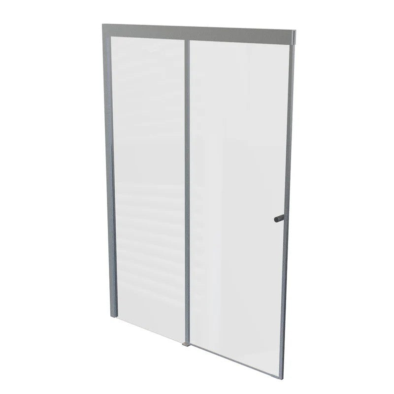 Mampara Corredera 110x185 cm Ajustable ±3 cm Cromado