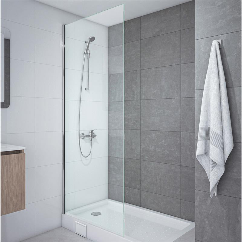 Mampara Fija Altura 100x185 cm Ajustable ±1 cm Cromado