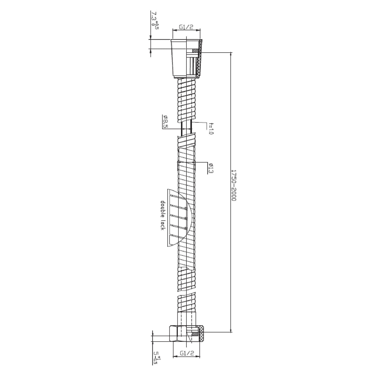 Flexible  Extendible 1,75 a 2,00 MT