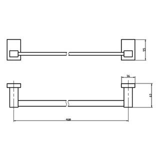 Barra Toalla 46 cm Taff
