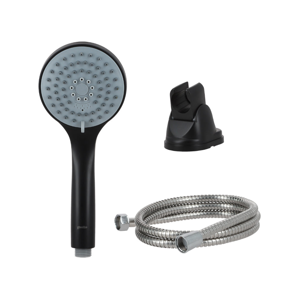 Juego Ducha 3F Cascia Negro Mate