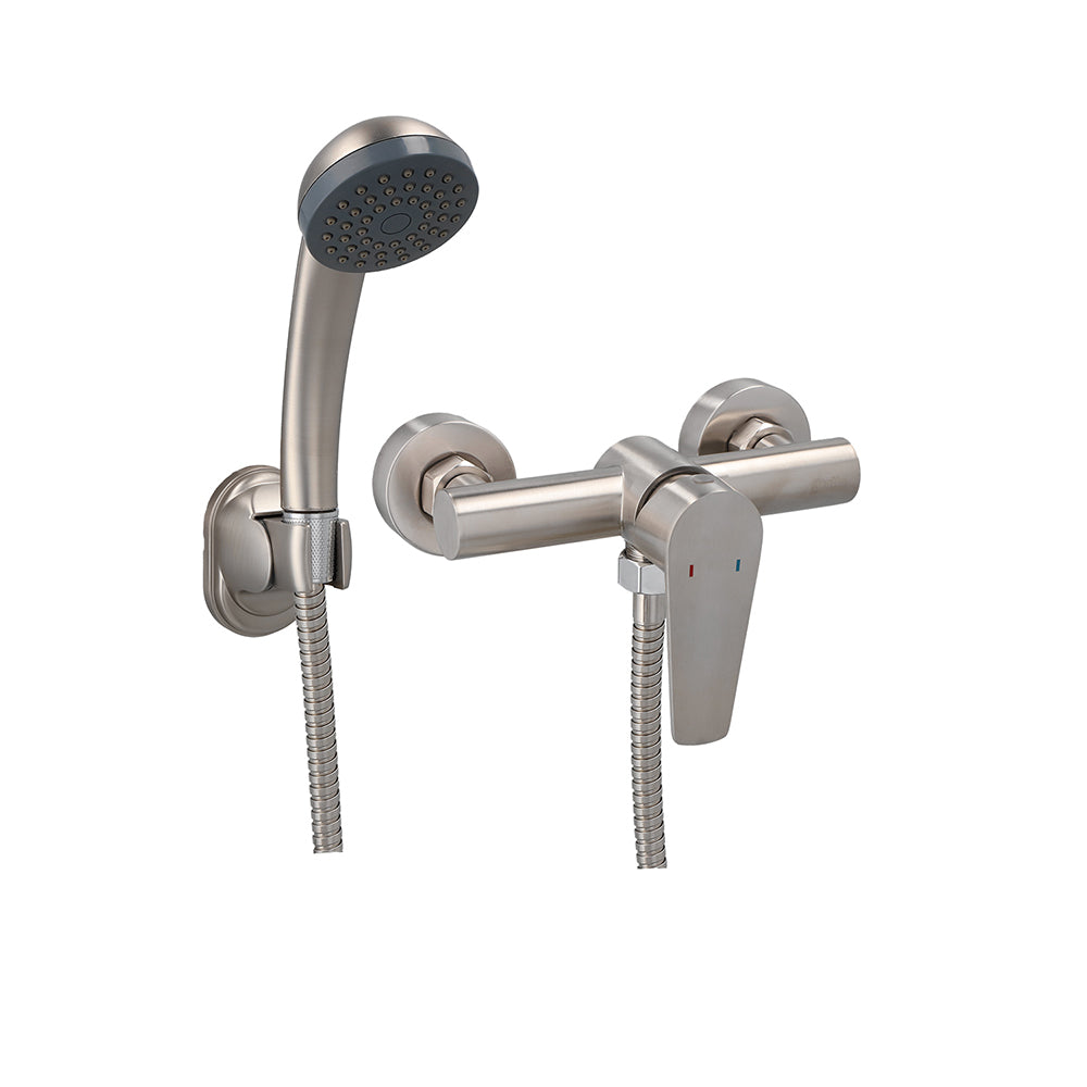 Monomando Ducha Verceli Inox Satinado