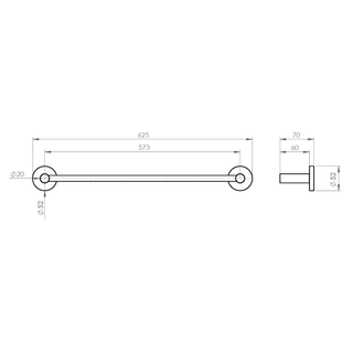 Barra De Toalla 60 cm Benton